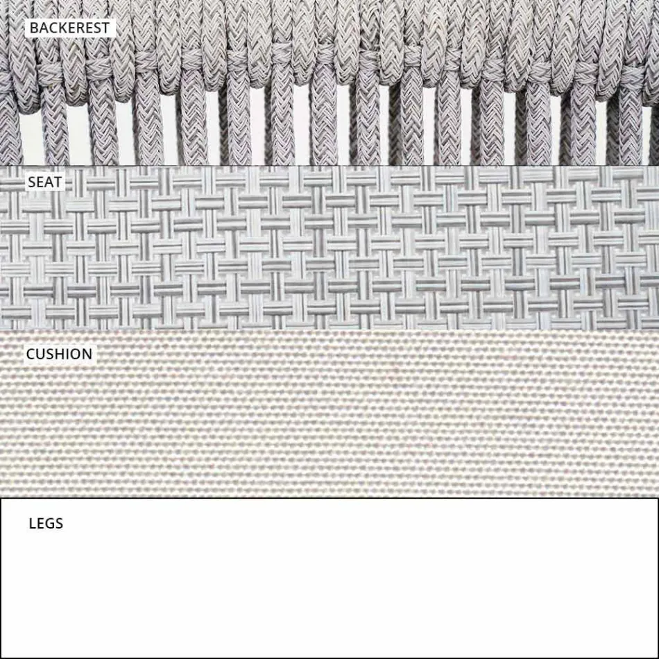 Garden Rocking Armchair Solid and Upholstered Fabric - Smart by Varaschin Viadurini