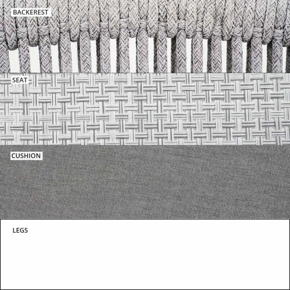 Garden Rocking Armchair Solid and Upholstered Fabric - Smart by Varaschin Viadurini