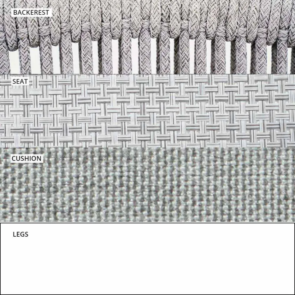 Garden Rocking Armchair Solid and Upholstered Fabric - Smart by Varaschin Viadurini