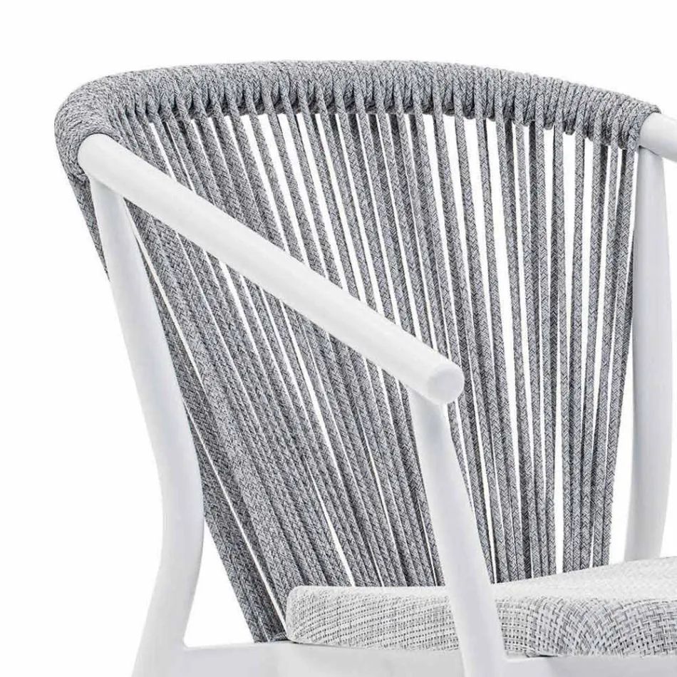 Garden Rocking Armchair Solid and Upholstered Fabric - Smart by Varaschin Viadurini