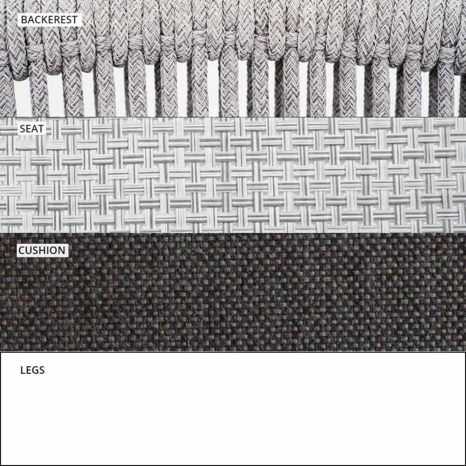 Garden Rocking Armchair Solid and Upholstered Fabric - Smart by Varaschin Viadurini