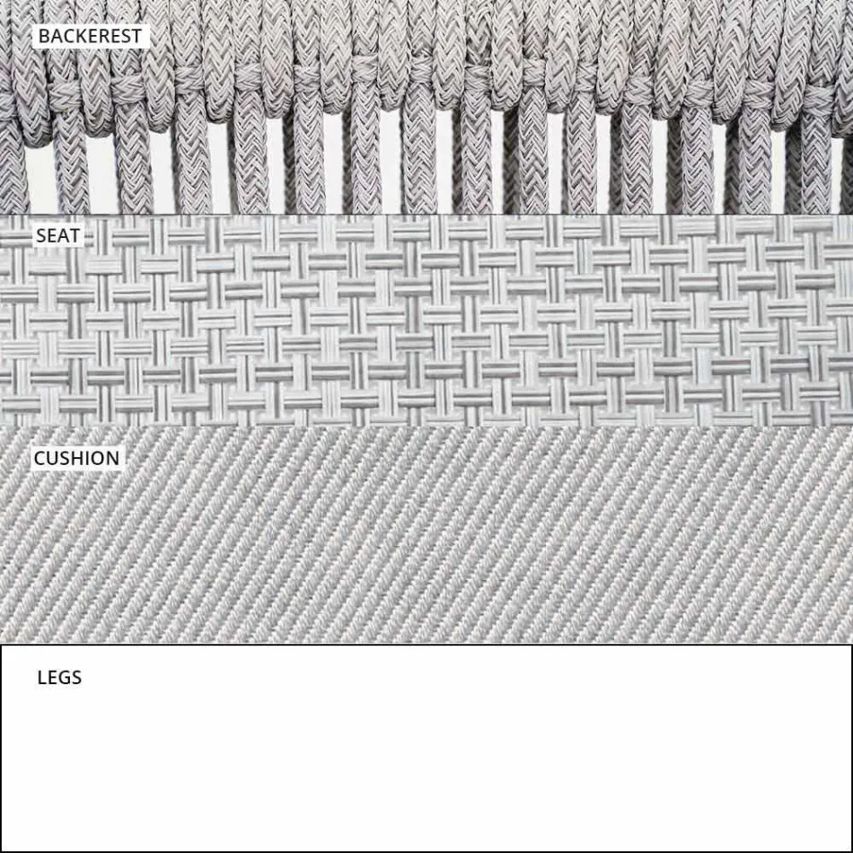 Garden Rocking Armchair Solid and Upholstered Fabric - Smart by Varaschin Viadurini