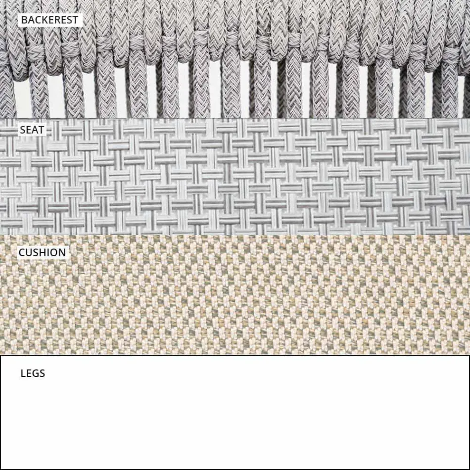 Garden Rocking Armchair Solid and Upholstered Fabric - Smart by Varaschin Viadurini