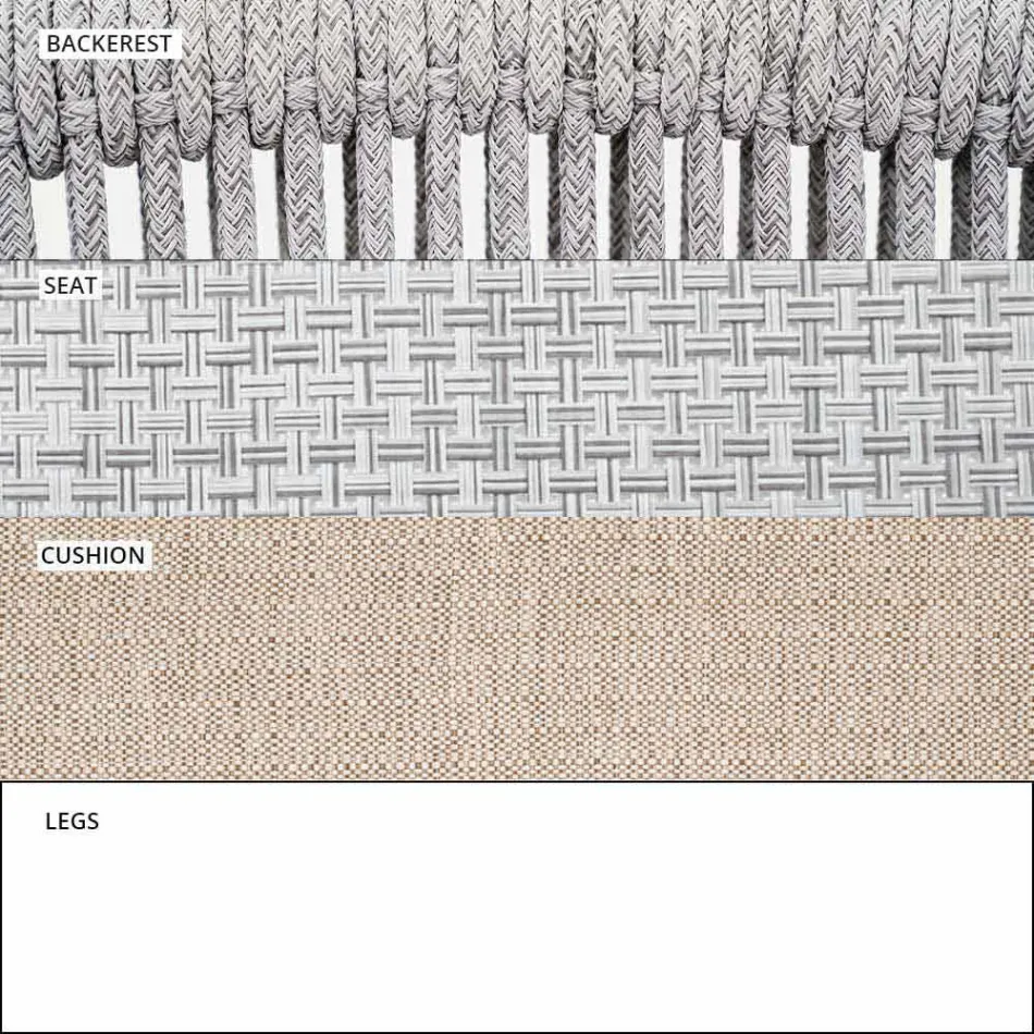 Garden Rocking Armchair Solid and Upholstered Fabric - Smart by Varaschin Viadurini