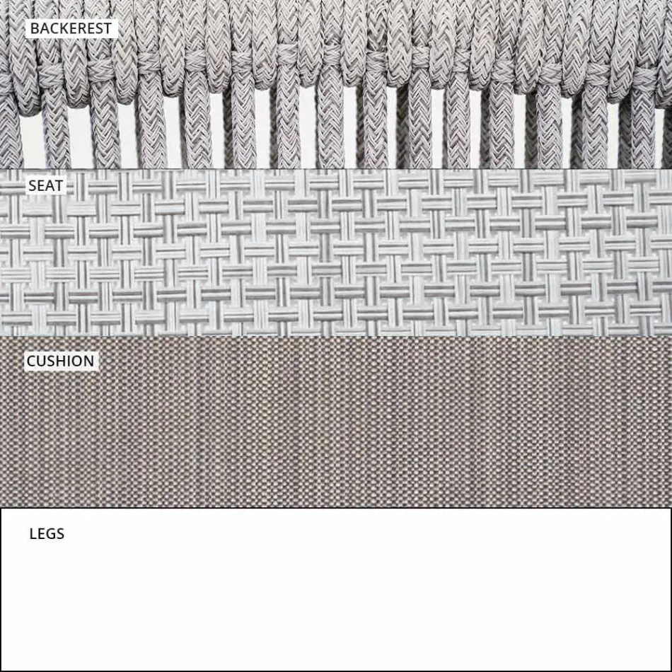 Garden Rocking Armchair Solid and Upholstered Fabric - Smart by Varaschin Viadurini