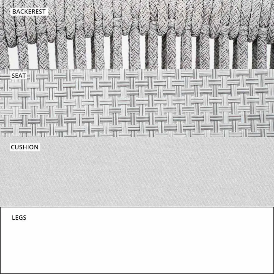 Garden Rocking Armchair Solid and Upholstered Fabric - Smart by Varaschin Viadurini