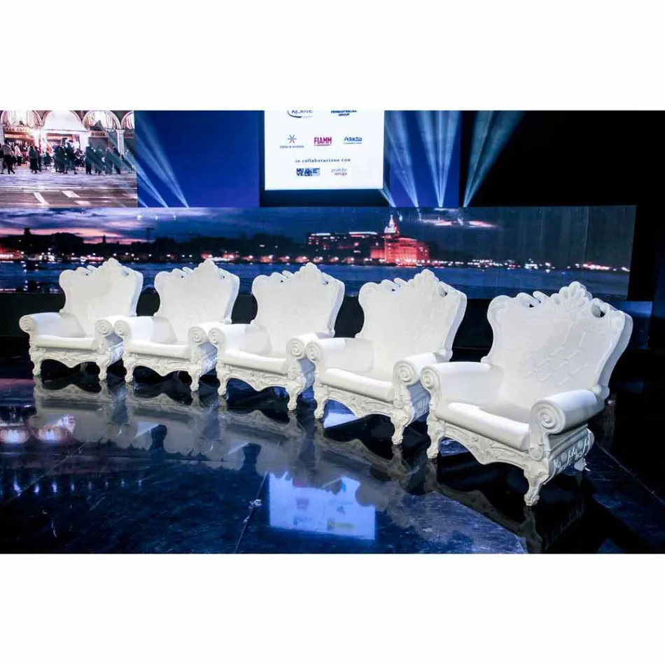 Colored elegant armchair Slide Queen Of Love polyethylene made in Italy Viadurini