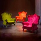 Colored elegant armchair Slide Queen Of Love polyethylene made in Italy Viadurini