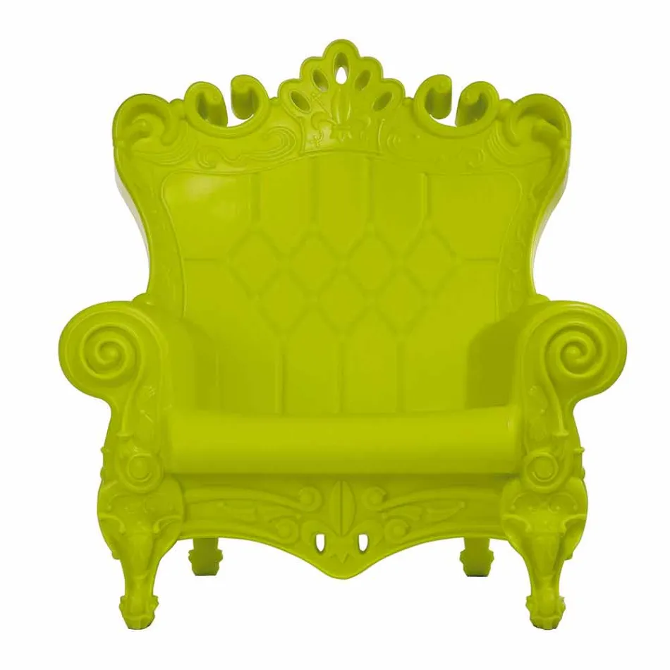 Colored elegant armchair Slide Queen Of Love polyethylene made in Italy Viadurini