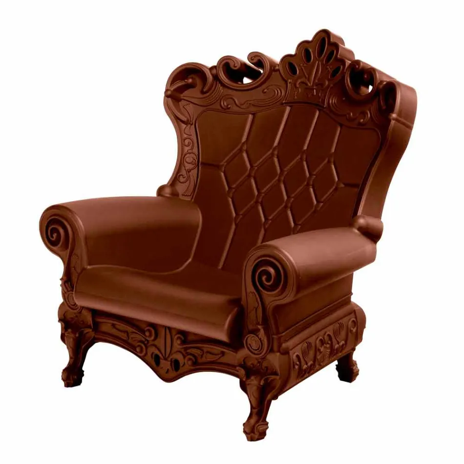 Colored elegant armchair Slide Queen Of Love polyethylene made in Italy Viadurini