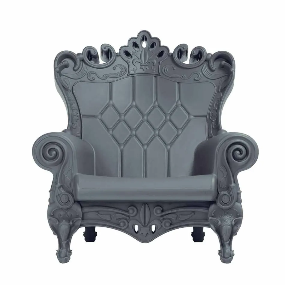 Colored elegant armchair Slide Queen Of Love polyethylene made in Italy Viadurini