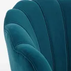 Elegant Upholstered Living Room Armchair Velvet Effect 3 Finishes - Geppy Viadurini