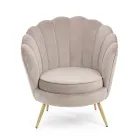 Elegant Upholstered Living Room Armchair Velvet Effect 3 Finishes - Geppy Viadurini