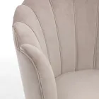 Elegant Upholstered Living Room Armchair Velvet Effect 3 Finishes - Geppy Viadurini