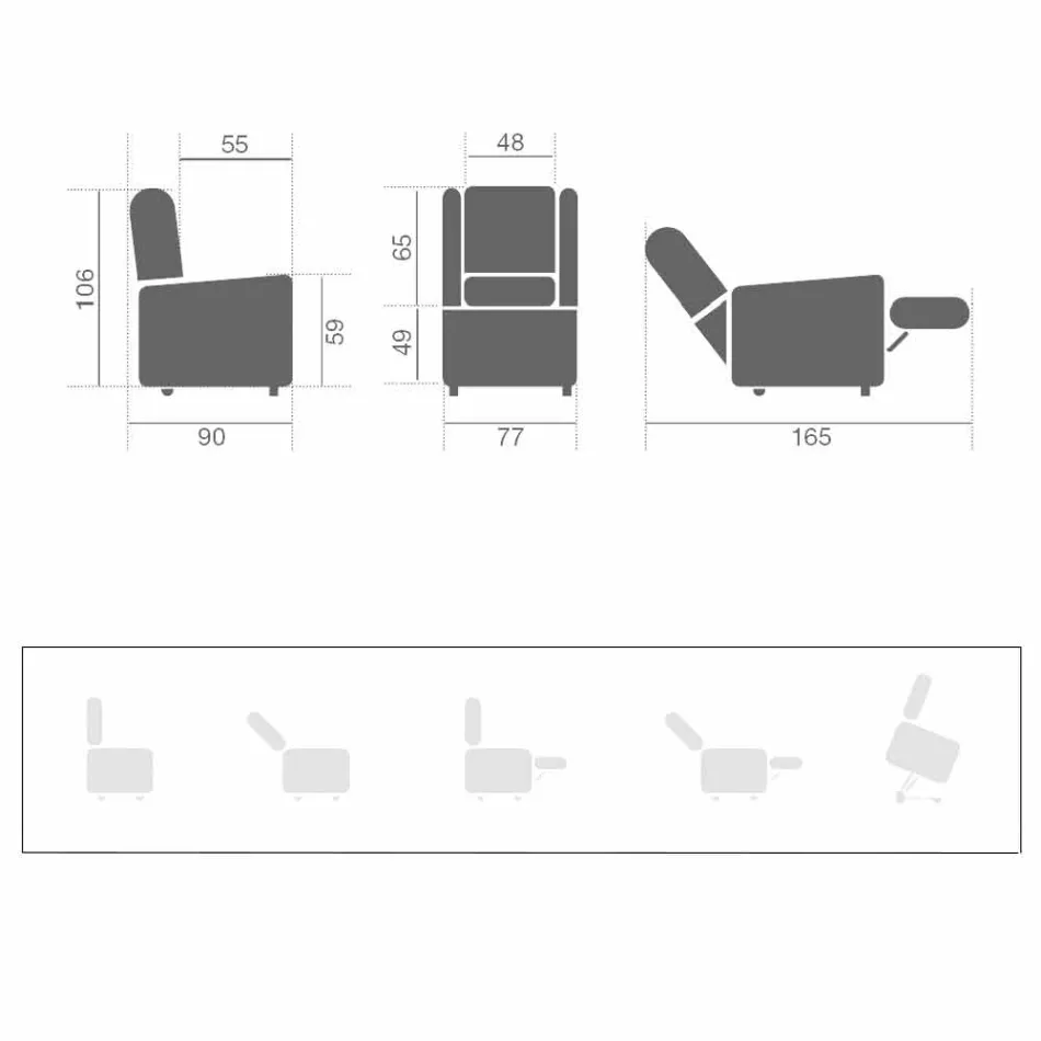 Electric Lift Armchair Relax Lift with 2 Modern Luxury Motors - Victoire Viadurini