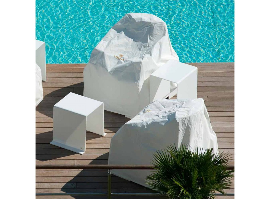 Floating armchair Trona white design Luxury, made in Italy Viadurini