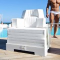 Modern design white floating pool lounger Trona Luxury, made in Italy