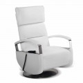 Swivel armchair, Dual motor, Cassia, modern design made in Italy