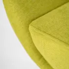 Swivel Armchair with Metal Base and Fabric Seat - Sereno Viadurini