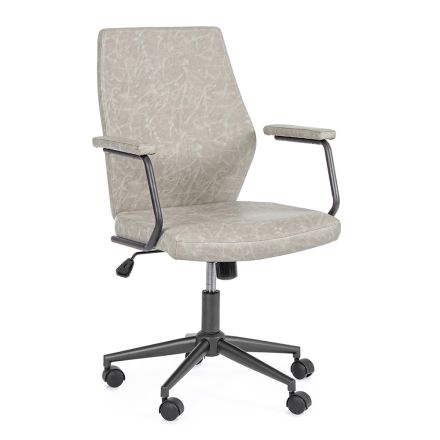 Swivel Office Armchair in Nylon and Eco-leather Low Back - Outly Viadurini
