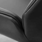 Swivel armchair pouf fixed aluminum and eco-leather made in Italy Amalfi Viadurini