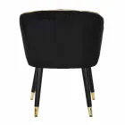 Upholstered Armchair in Wood and Fabric of Modern Design - Maddy Viadurini