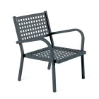 Stackable Garden Armchair in Steel Made in Italy 2 Pieces - Aberdeen Viadurini