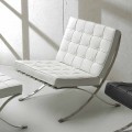 Quilted armchair Morella with ecoleather upholstery, modern design