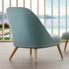 Armchair in wood, fabric and modern polypropylene made in Italy Perugia Viadurini
