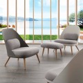 Armchair upholstered with fabric, solid beech wood base, Perugia