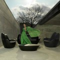 Modern garden armchair, made with polyethylene, Sabinas by Vondom
