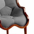 Armchair in fabric and solid wood design, made in Italy, Begga Viadurini