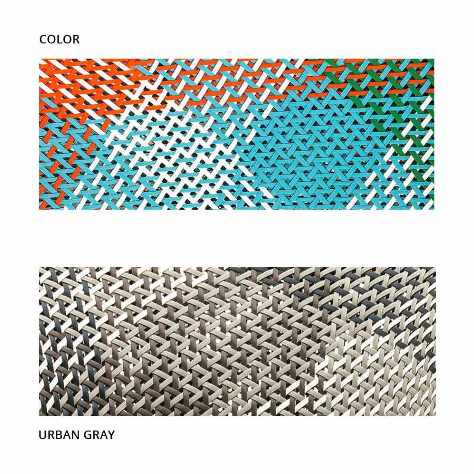 Upholstered Outdoor Lounge Armchair, in Synthetic Fiber - Maat by Varaschin Viadurini