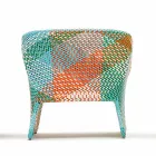 Upholstered Outdoor Lounge Armchair, in Synthetic Fiber - Maat by Varaschin Viadurini