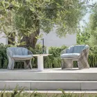 Upholstered Outdoor Lounge Armchair, in Synthetic Fiber - Maat by Varaschin Viadurini