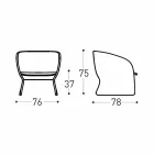 Upholstered Outdoor Lounge Armchair, in Synthetic Fiber - Maat by Varaschin Viadurini