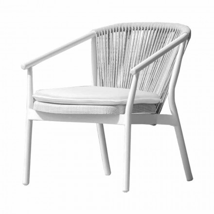 Garden Lounge Armchair Upholstered Fabric and Aluminum - Smart by Varaschin Viadurini