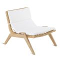 Stackable Outdoor Lounge Chair in Teak Made in Italy - Oracle