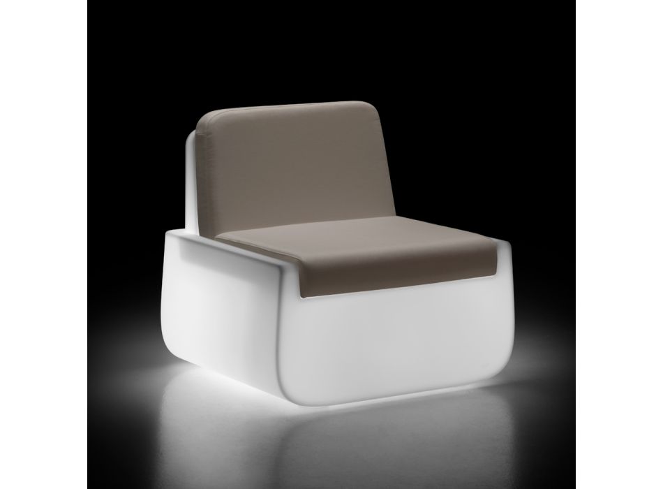 Bright Outdoor Armchair in Polyethylene with Cushion Made in Italy - Belida Viadurini