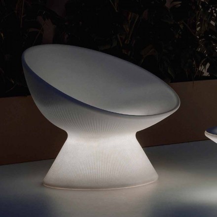 Luminous Outdoor Armchair in Polyethylene with LED Light Made in Italy - Desmond Viadurini