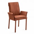 Armchair made in Italy on leather coated Niles, modern design