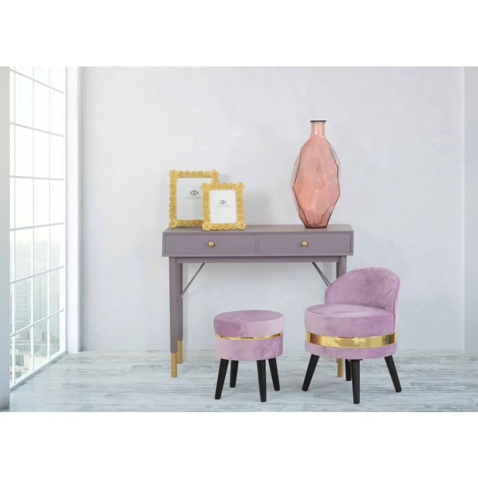 Mini Colored Armchair of Modern Design in Wood and Fabric - Koah Viadurini