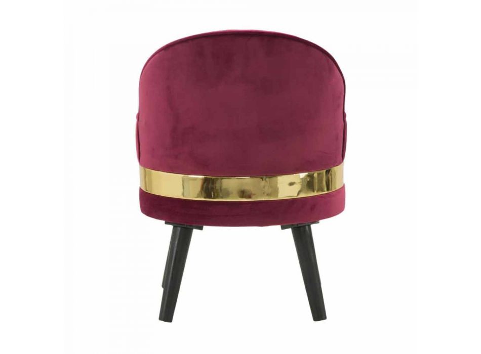 Mini Colored Armchair of Modern Design in Wood and Fabric - Koah Viadurini