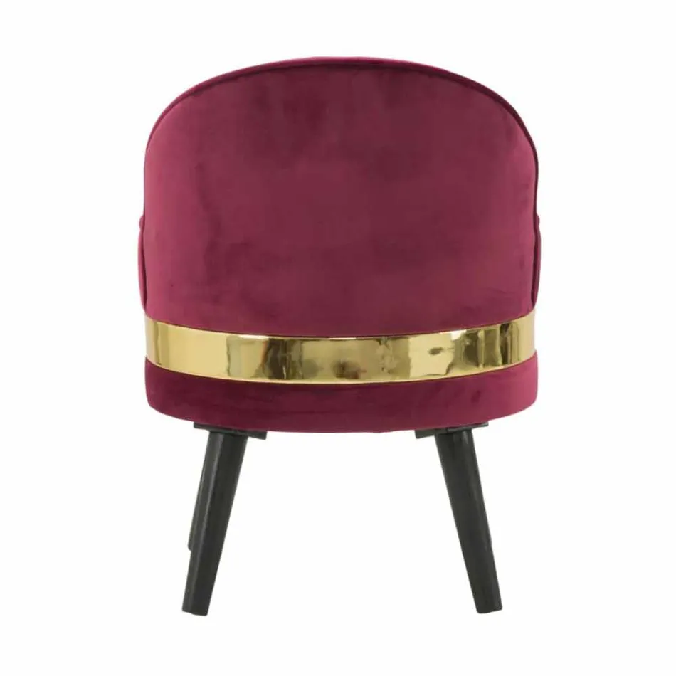 Mini Colored Armchair of Modern Design in Wood and Fabric - Koah Viadurini