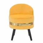 Mini Colored Armchair of Modern Design in Wood and Fabric - Koah Viadurini