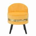 Mini Colored Armchair of Modern Design in Wood and Fabric - Koah