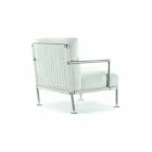 Modern Design Armchair in Steel and Black or White PVC for Outdoor - Ontario2 Viadurini
