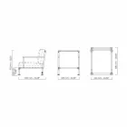 Modern Design Armchair in Steel and Black or White PVC for Outdoor - Ontario2 Viadurini