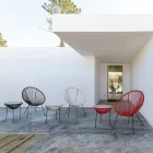 Modern Design Armchair for Outdoors in Painted Steel - Spumolizia Viadurini