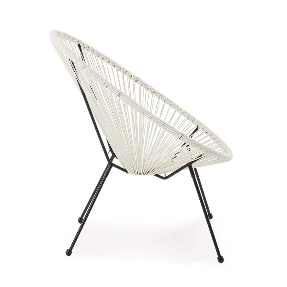 Modern Design Armchair for Outdoors in Painted Steel - Spumolizia Viadurini